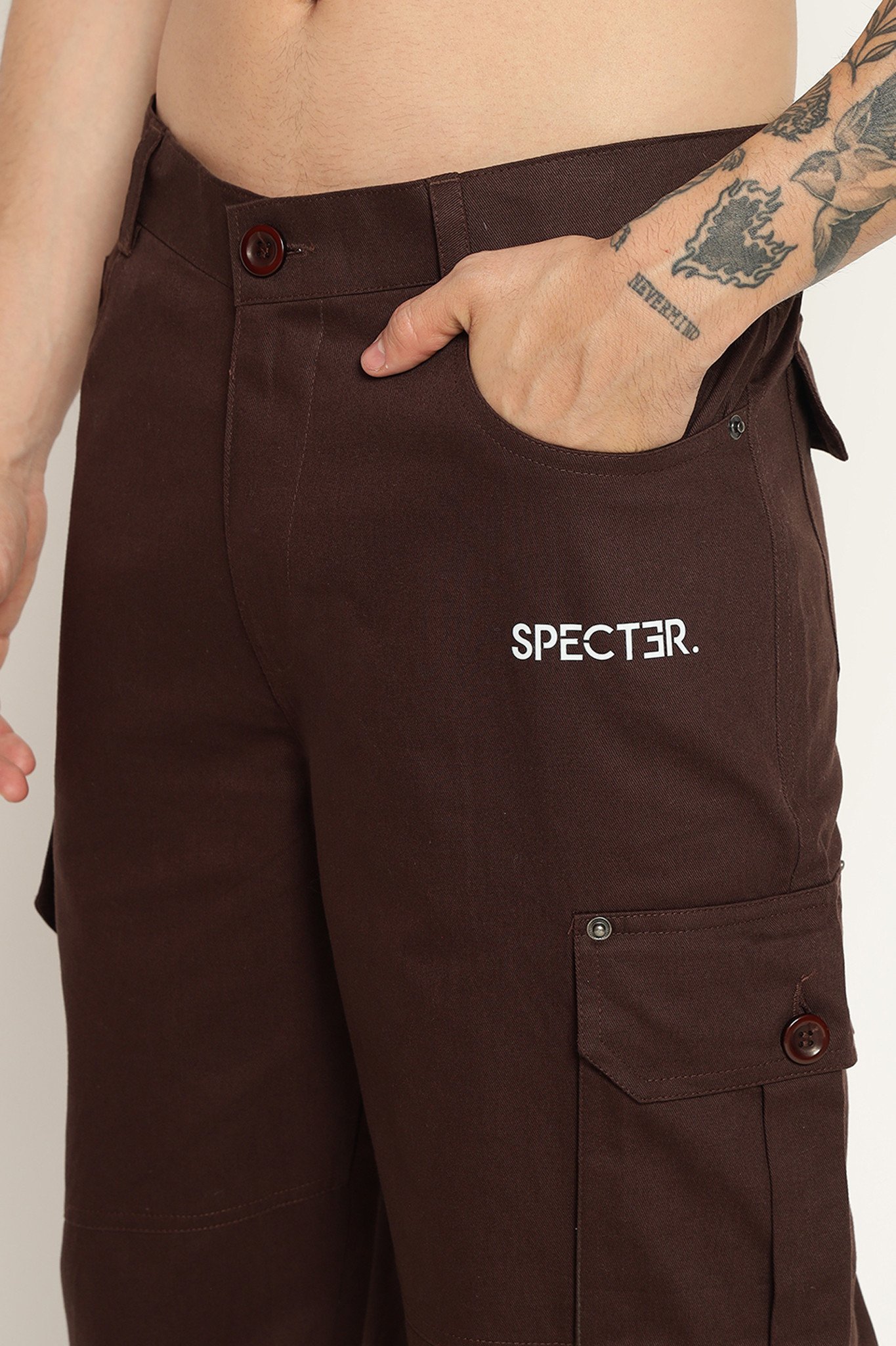 CARGO PANTS (DARK BROWN)