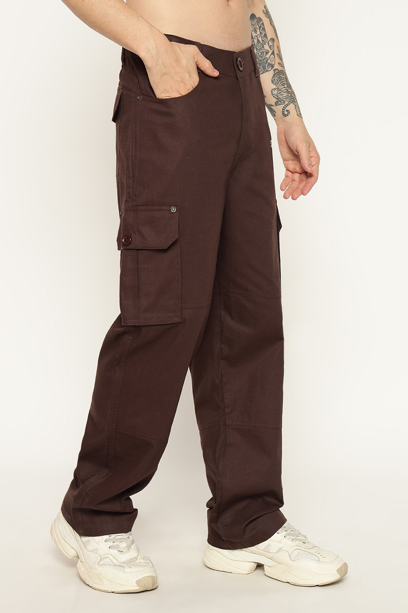 CARGO PANTS (DARK BROWN)